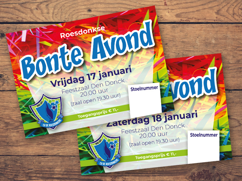 Kaartverkoop Bonte Avonden